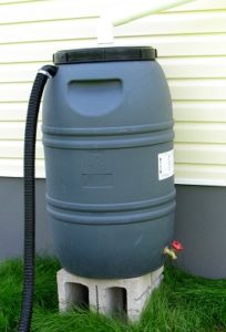 rainbarrel on blocks